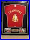 Rio Ferdinand Framed Signed Manchester United Champions Shirt. Comes With COA
