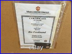 Rio Ferdinand Manchester United Football Shirt Signed Framed Man Utd England COA