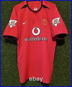 Rio Ferdinand Signed Manchester United 2002/04 Home Shirt Comes With a COA