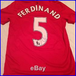 Rio Ferdinand Signed Manchester United Jersey Shirt Exact Photo Proof