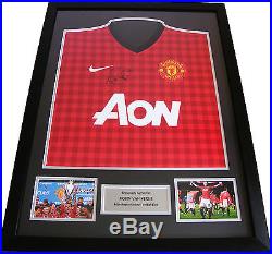 Robin Van Persie Hand Signed & Framed Autograph Manchester United Shirt & Coa