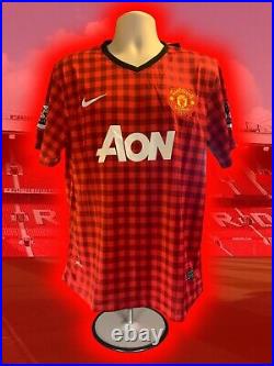 Robin Van Persie Hand Signed Manchester United 2012/13 Home Shirt Coa Proof