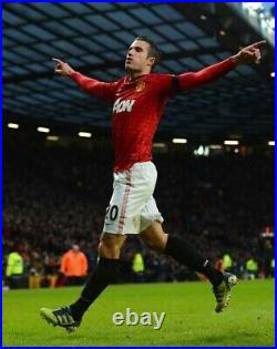 Robin Van Persie Hand Signed Manchester United 2012/13 Home Shirt Coa Proof