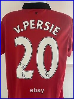Robin Van Persie Signed Manchester United Shirt With COA and Photo Proof