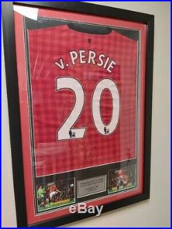 Robin Van Persie signed Manchester United Shirt Framed COA AFTAL RD