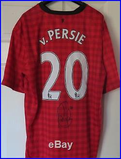 Robin van Persie Signed Manchester United Football Shirt unframed AFTAL RD#175
