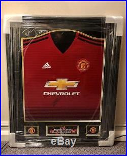 Romelu LUKAKU Signed Shirt Manchester United Framed Season 18/19 Memorabilia