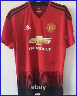 Romelu Lukaku Signed Manchester United Shirt With Official Club Hologram COA