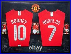 Ronaldo And Rooney Signed Manchester United Shirt AMAZING