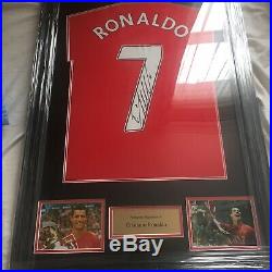 Ronaldo Signed Framed Manchester United Shirt
