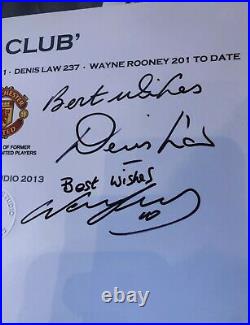 Rooney Charlton and Denis Law signed Limited edition Manchester United