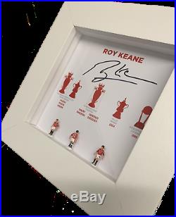 Roy Keane Manchester United Signed Custom Hand Painted Subbuteo Frame Coa Proof