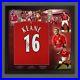 Roy Keane Signed Manchester Football Shirt In Framed Picture Mount Presentation
