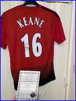 Roy Keane Signed Manchester United Football Shirt