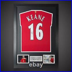 Roy Keane Signed Manchester United Football Shirt In A Picture Frame £259
