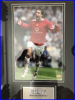 Ruud Van Nistelrooy Manchester United Signed Shirt With Club COA And Photo