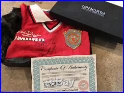 Ryan Giggs Champions League Treble Signed Manchester United Shirt Gift