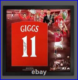 Ryan Giggs Hand Signed And Framed T-shirt £160 Manchester United