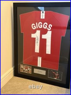 Ryan Giggs Manchester United Framed Football Jersey Shirt & Signature No COA