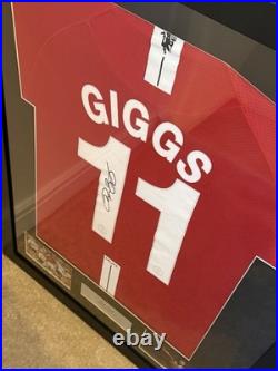 Ryan Giggs Manchester United Framed Football Jersey Shirt & Signature No COA