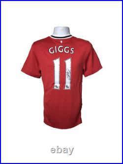Ryan Giggs Number 11 Signed Manchester United Shirt + COA