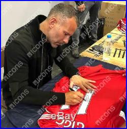 Ryan Giggs Official UEFA Champions League Signed Framed Manchester United Shirt
