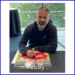 Ryan Giggs & Paul Scholes Signed Manchester United Football Photo. Deluxe Frame