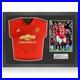 Ryan Giggs & Paul Scholes Signed Manchester United Football Shirt. Icon Frame