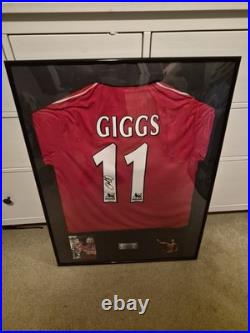 Ryan Giggs Signed Framed Manchester United Football Shirt With COA