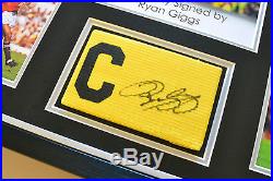 Ryan Giggs Signed Large Framed Photo Manchester United Autograph Armband Display