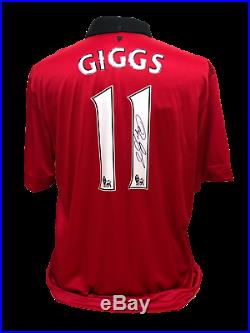 Ryan Giggs Signed Manchester United 11 Shirt See Proof & Coa Football