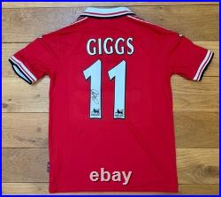 Ryan Giggs Signed Manchester United 1998-99 Treble Shirt With Photo Proof + COA