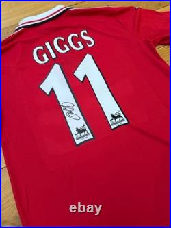 Ryan Giggs Signed Manchester United 1998-99 Treble Shirt With Photo Proof + COA
