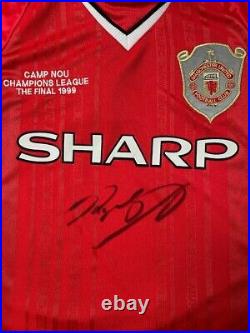 Ryan Giggs Signed Manchester United 1999 Football Shirt. Damaged A