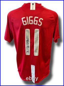 Ryan Giggs Signed Manchester United 2008 Ucl Moscow Shirt (acg Cert Ag16614)