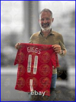 Ryan Giggs Signed Manchester United 2008 Ucl Moscow Shirt (acg Cert Ag16614)