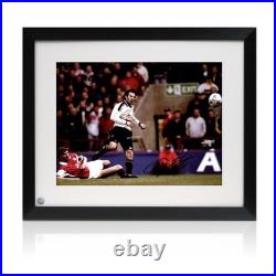 Ryan Giggs Signed Manchester United Football Photo Semi-Final Goal. Framed Ryan Giggs Signed Manchester United Football Photo Semi-Final Goal. Framed