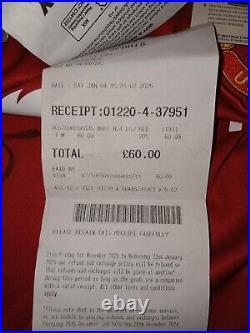Ryan Giggs Signed Manchester United Home Shirt season 2024 2025 Ryan Giggs Signed Manchester United Home Shirt season 2024 2025