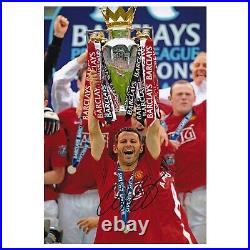 Ryan Giggs Signed Manchester United League Champions Photo Man Utd Autograph