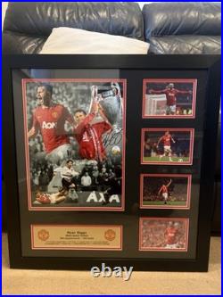 Ryan Giggs Signed Manchester United Montage Framed with COA