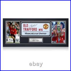 Ryan Giggs Signed Manchester United Street Sign. Framed