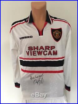 Ryan Giggs Signed Shirt Manchester United Autograph 1999 Jersey Memorabilia COA