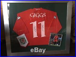 Ryan Giggs Wales Signed and Framed shirt Manchester United