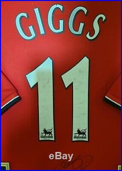 Ryan Giggs of Manchester United Signed Shirt Autographed Jersey Frame