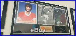 SIGNED George Best Manchester United picture display