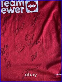 SIGNED MANCHESTER UNITED SHIRT Club COA 2023-2024 Signed By 19