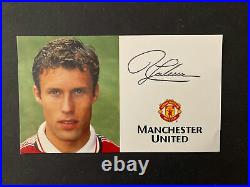 Scarce Alex Ferguson Signed Treble Manchester United Club Card Man Utd 1999 X 4
