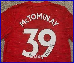 Scott McTominay signed Manchester United 2020/21 home shirt. COA. Scotland