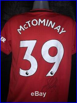 Scott Mctominay Signed 2019/20 Manchester United Shirt Exact Proof & Coa