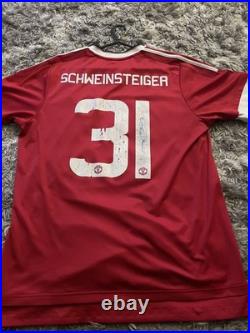 Sebastian Schweinsteiger Signed Manchester United shirt. (L)
